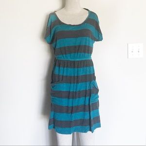 Teal & Grey knit dress